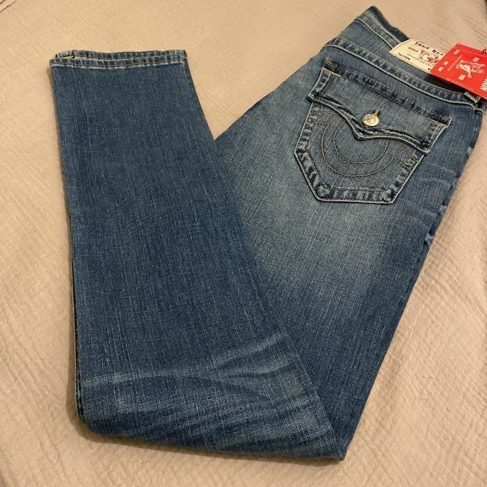 True Religion Rocco Relaxed Skinny blue jeans . Size 31 New.